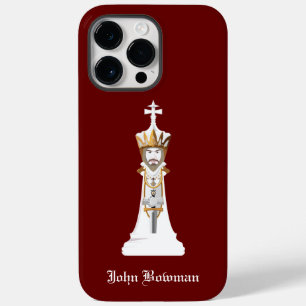White Chess king / Personalised Name Case-Mate iPh Case-Mate iPhone 14 Pro Max Case