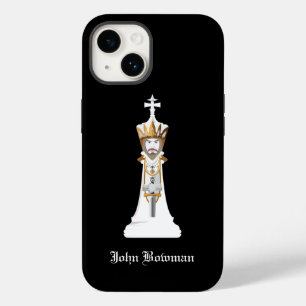 White Chess king / Personalised Name Case-Mate iPhone 14 Case