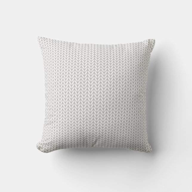White Chevron Arrows Cushion (Front)