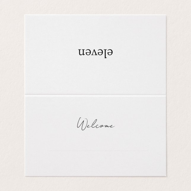 White | Chic Minimal Lined Wedding Folded Card (Outside Unfolded)