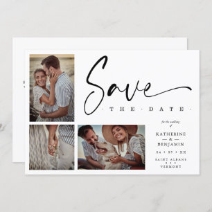 White Chic Trendy Collage Wedding Covid19 3 Photos