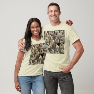 White Chickens Photo Collage, T-Shirt