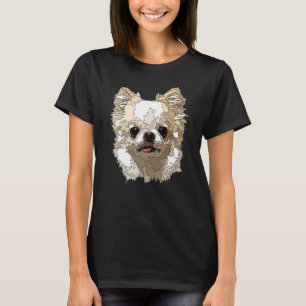 White Chihuahua Long Haired Chihuahua Long Hair Ch T-Shirt