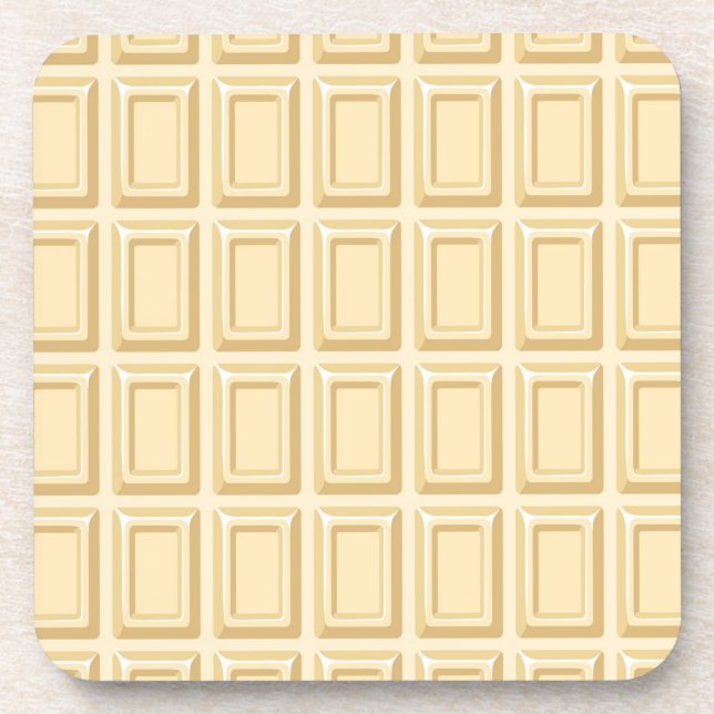 White Chocolate Bar Texture Coaster (Front)