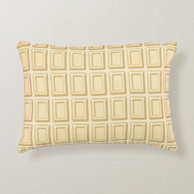 White Chocolate Bar Texture Decorative Cushion (Front)