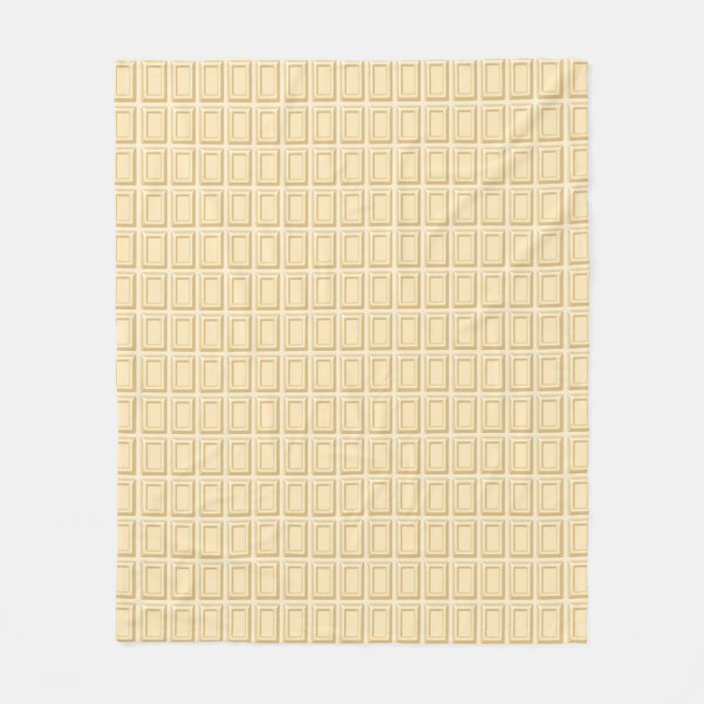 White Chocolate Bar Texture Fleece Blanket (Front)