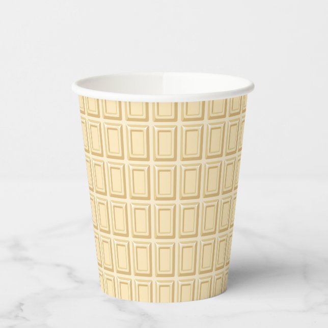 White Chocolate Bar Texture Paper Cups (Left)