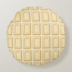 White Chocolate Bar Texture Round Cushion