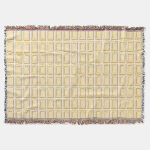 White Chocolate Bar Texture Throw Blanket