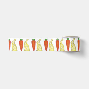 White Chocolate Bunny Rabbit Carrots Easter Candy Satin Ribbon