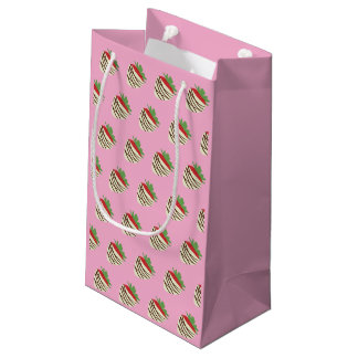 White Chocolate-Covered Strawberry Small Gift Bag