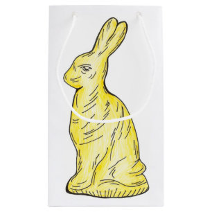 White Chocolate Easter Basket Bunny Rabbit Candy Small Gift Bag