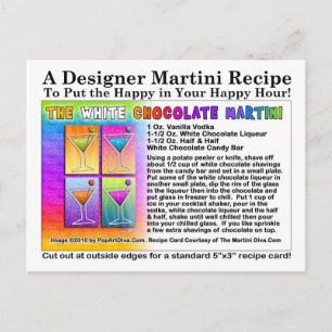 White Chocolate Martini Recipe Postcard