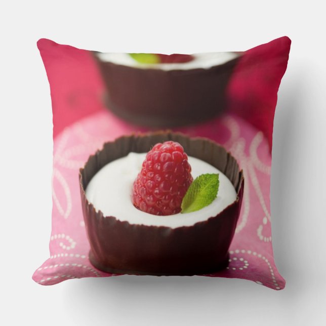 White chocolate mousse dessert cushion (Front)
