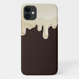 White Chocolate on Dark Chocolate Brown Case-Mate iPhone Case