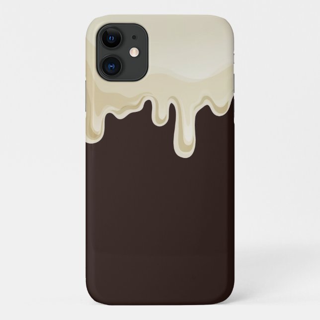White Chocolate on Dark Chocolate Brown Case-Mate iPhone Case (Back)