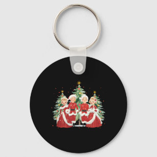 White Christmas 1954 Xmas Song Holiday Pyjamas Re Key Ring