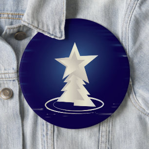 White Christmas 6 Cm Round Badge