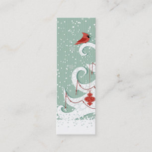 White Christmas Bookmark Business Card