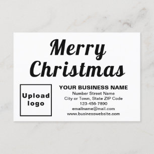 White   Christmas   Business   Small Flat Greeting Card