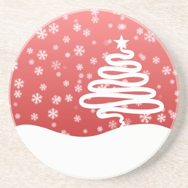 White Christmas Coaster (Front)
