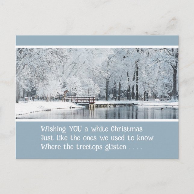 WHITE CHRISTMAS, CUSTOMIZABLE POSTCARD (Front)