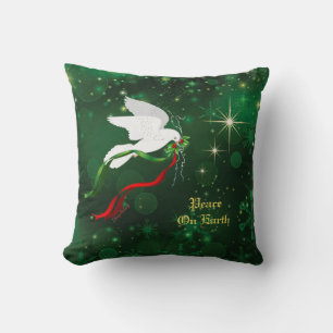 White Christmas Dove Cushion