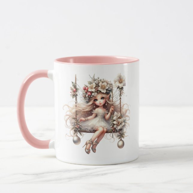 White Christmas Fairy  Mug (Left)