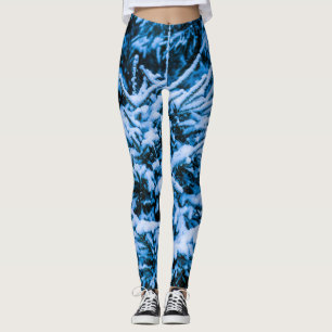 White Christmas Forest Leggings