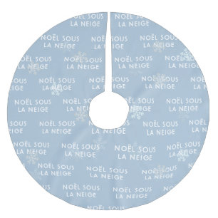 White Christmas French Snowflake Tree Skirt