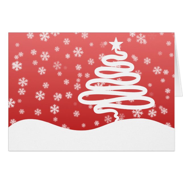 White Christmas Greeting Card (Front Horizontal)