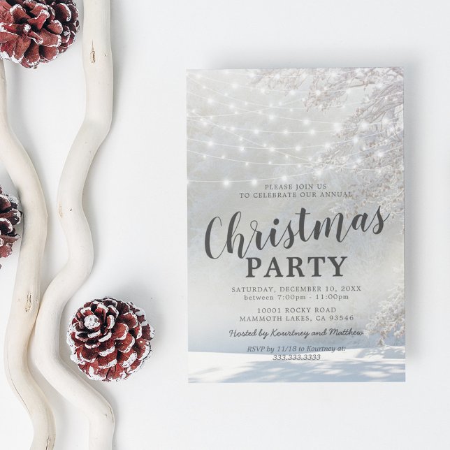 White Christmas Holiday Party Invitation (Creator Uploaded)