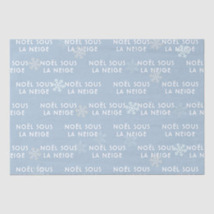 White Christmas in French Tissue Paper Pale Blue