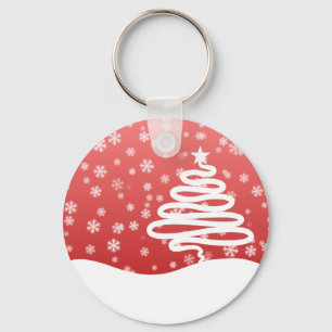 White Christmas Key Ring