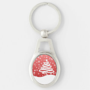 White Christmas Key Ring