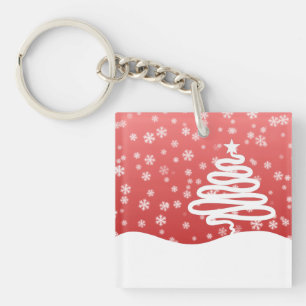 White Christmas Key Ring