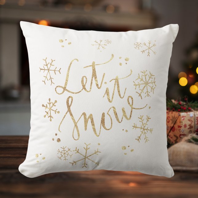 White Christmas - Let It Snow Cushion (White Christmas - Let It Snow Throw Pillow)