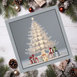 White Christmas Magnetic Card