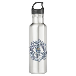 White Christmas Nutcracker Wreath 710 Ml Water Bottle