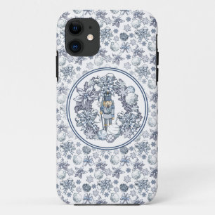 White Christmas Nutcracker Wreath Case-Mate iPhone Case