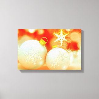 White Christmas Ornaments Canvas Print