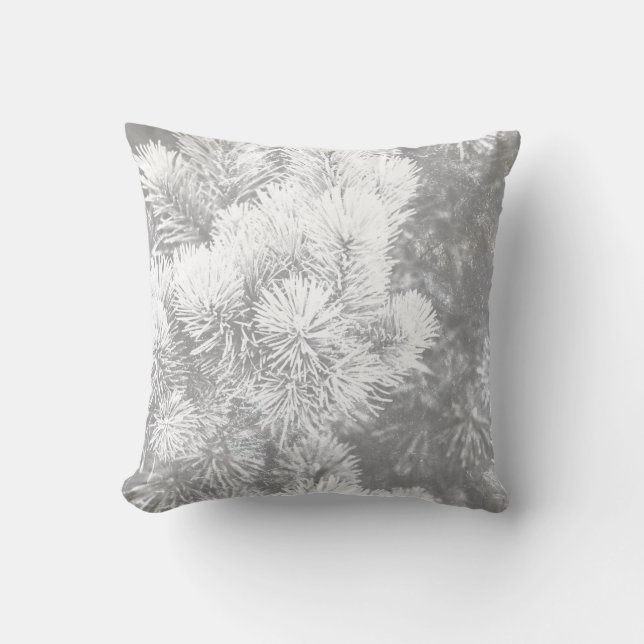 White Christmas Pine Cushion (Front)