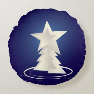 White Christmas Round Cushion