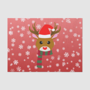 White Christmas Rudolph the Red Nosed Reindeer Tissue Paper