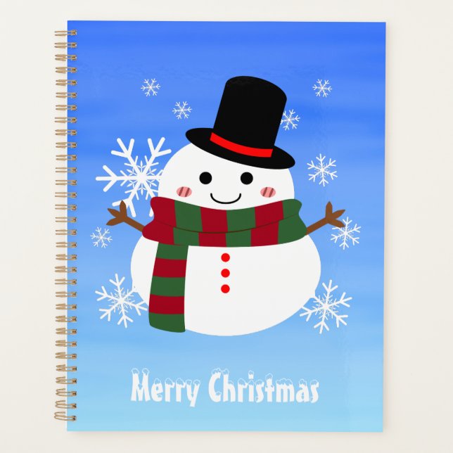 White Christmas Snowman Planner (Front)