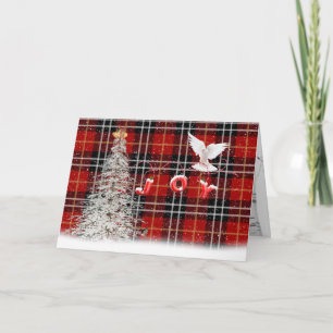 White Christmas Tree and Dove Card