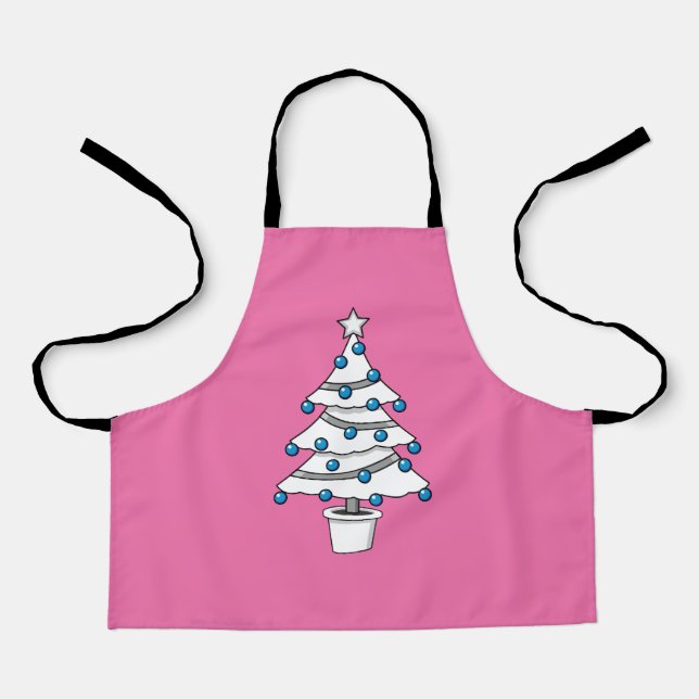 White Christmas Tree Apron (Front)