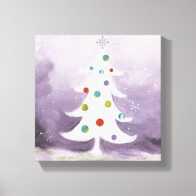 White Christmas Tree Canvas Print (Front)