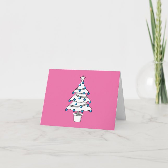 White Christmas Tree Card (Front)