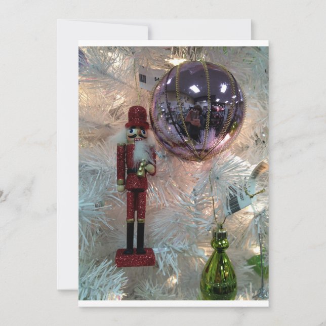 WHITE CHRISTMAS TREE CHRISTMAS INVITATION (Front)